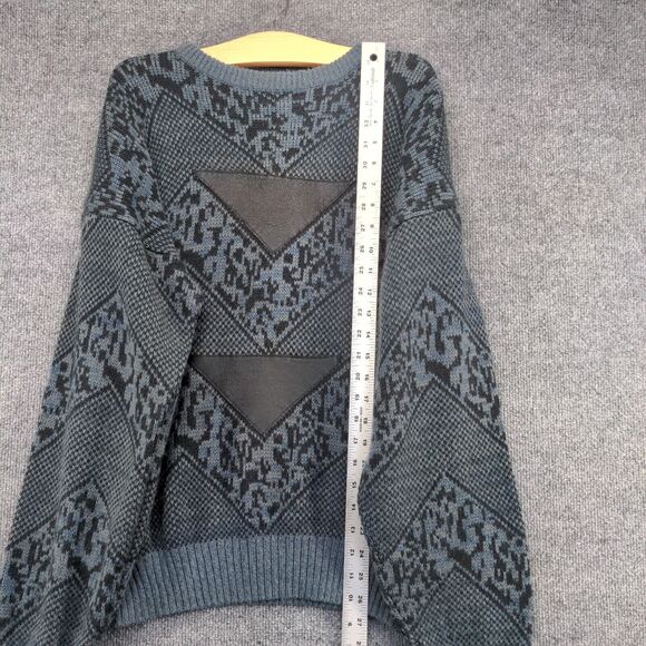 Alvin Josef Mens Pullover Knit Grandpa Sweater L Multi Animal Print Vintage - Picture 9 of 11